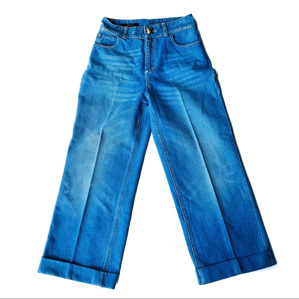 😍 GUCCI Cropped high-rise wide-leg jeans - Picture 5 of 15